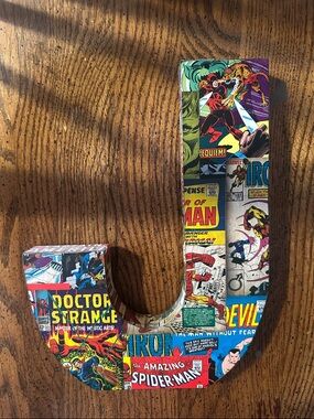 Marvel Comic Collage Letter J